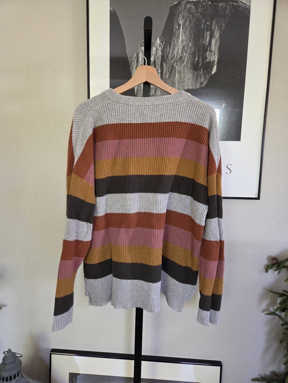 Madewell Multicolor Striped Crewneck Sweater - Mustard, Pink & Rust - Picture 4 of 4